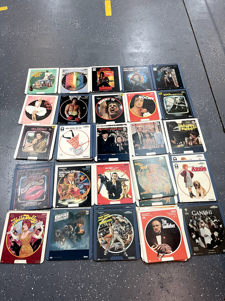 CED Selectavision Video Disc Choose Your Own Movie SciFi Action HITS JAWS RAMBO