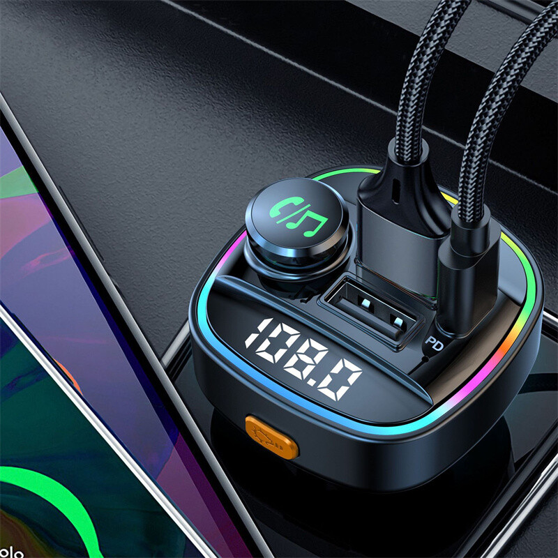 Bluetooth FM Transmitter with MP3 USB Fast Charger for Cars