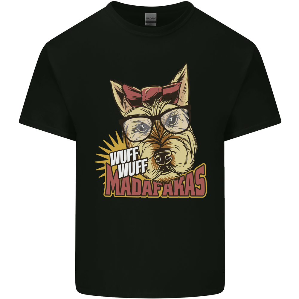 Wuff wuff Madafacas Funny Dog Mens Cotton T-Shirt Tee Top