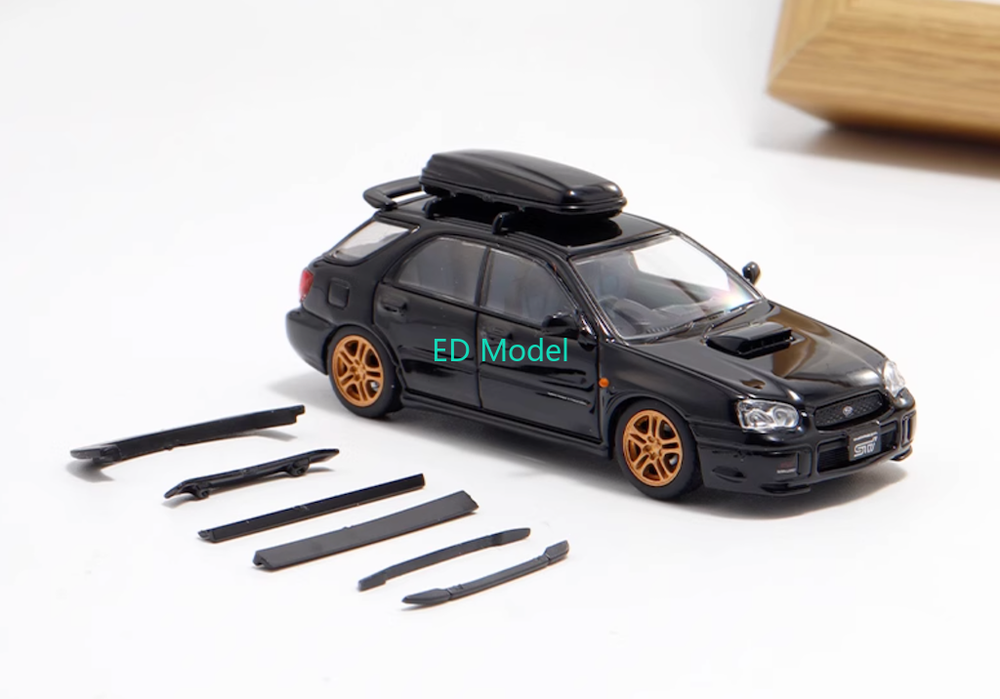 BN 1:64 Furuya Black Impreza WRX STI VIII 8 Wagon Model Diecast Metal Car