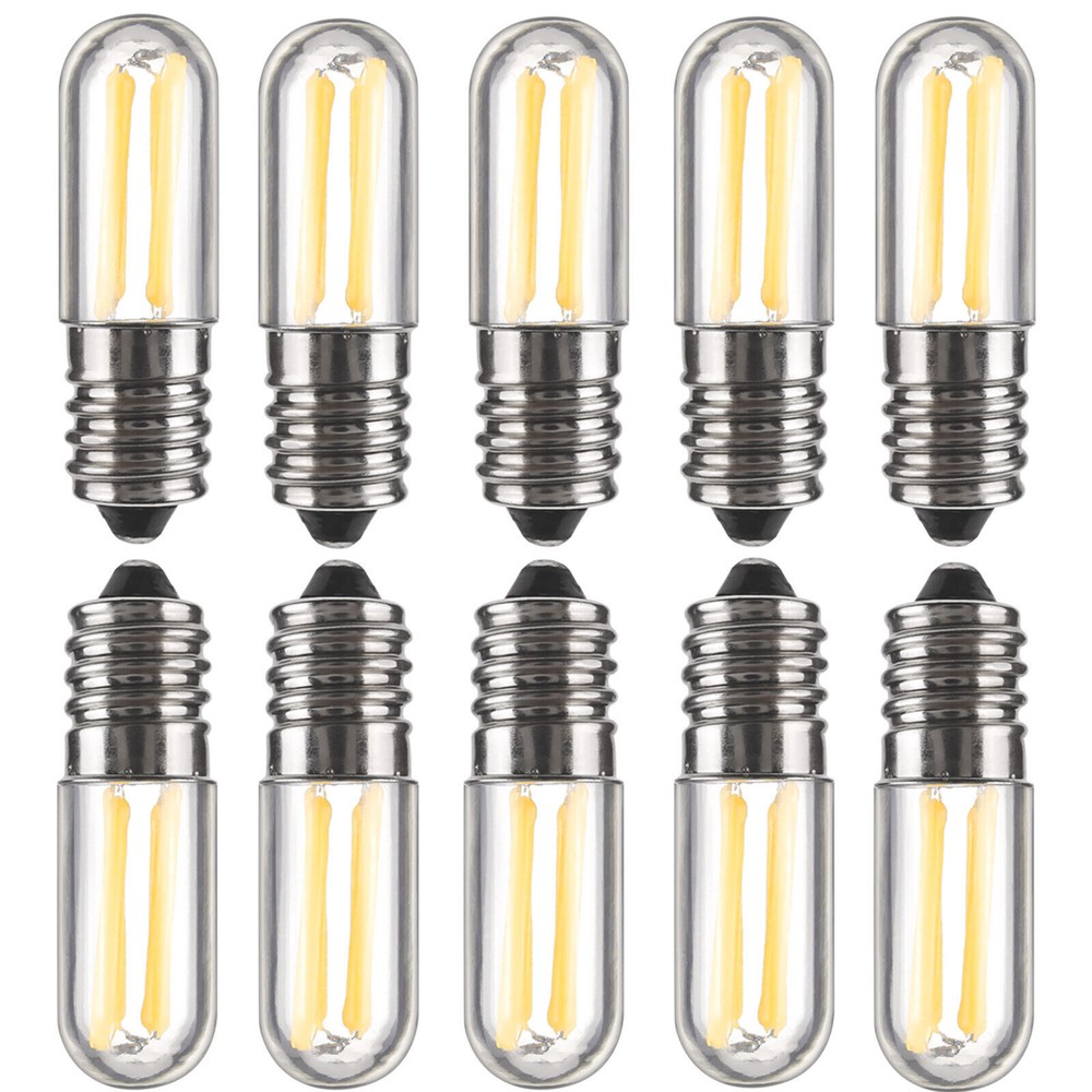 10pcs Dimmable LED Fridge Freezer Filament Light Bulb Mini E14 E12 1W 2W 4W Lamp