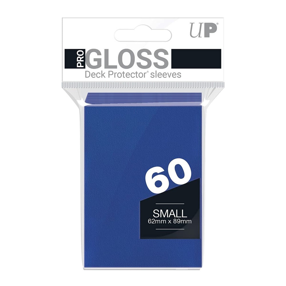 Blue Small Solid Deck Protector Hard Sleeves 60pcs [89x62mm]