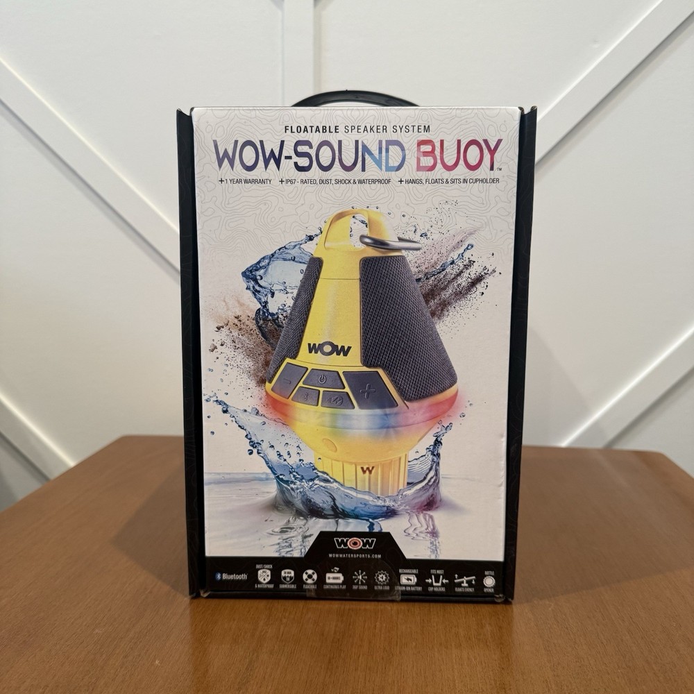 WOW World of Watersports Sound Buoy Bluetooth Speaker Yellow Waterproof Floaty