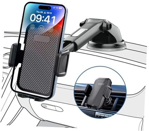 Phone Mount for Car,Military-Grade Car Phone Holder Mount Universal XM