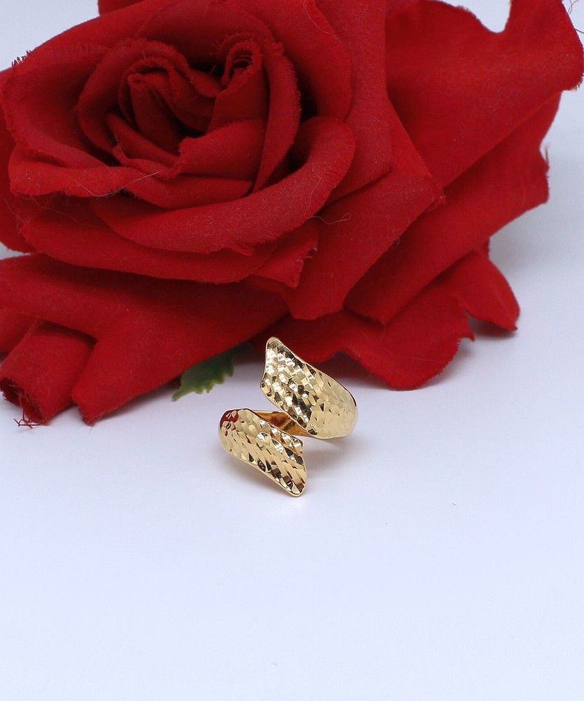 NWOT JTV 18k Italy Gold Plated Bypass Ring Size 9 Cat Rescue