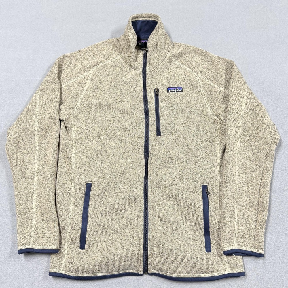 Patagonia Jacket Mens Medium Beige Better Sweater Fleece Full Zip Outdoor