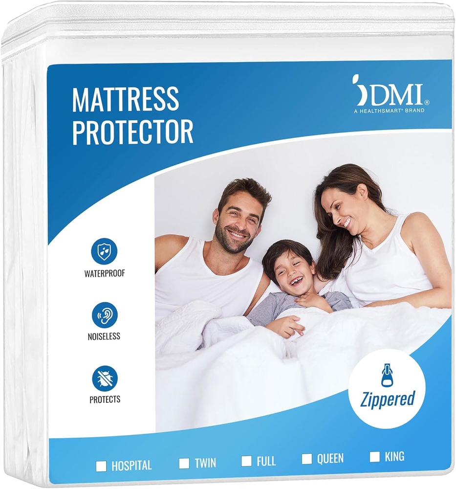 Waterproof Mattress Protector Cover, Full Size, Encased Zippered Fit