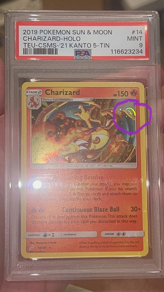 PSA 9 Charizard 14/181 Costco Kanto Cosmos Holo BLEED ERROR HD GALAXY SWIRL