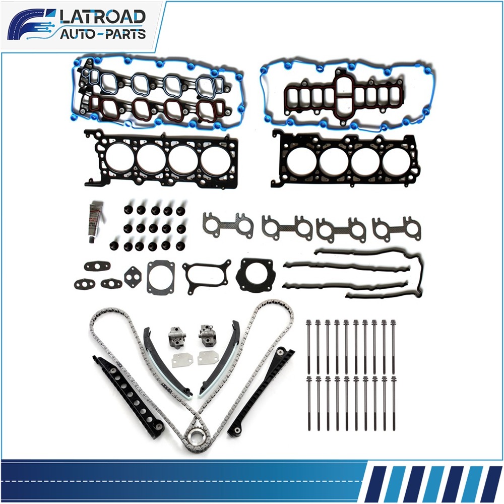 Timing Chain Kit Head Bolts Head Gasket Set For 99 Ford F-250 5.4L V8 SOHC VIN Z