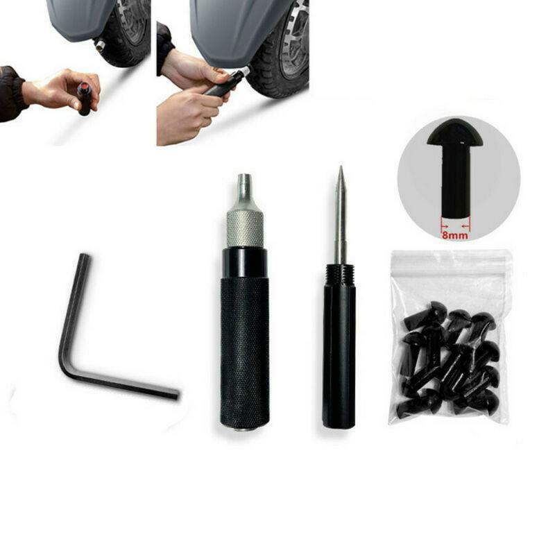 7Pcs Outer Tire Puncture Repair Kit Mushroom Plug Tool Motorcycle Scooter Bike