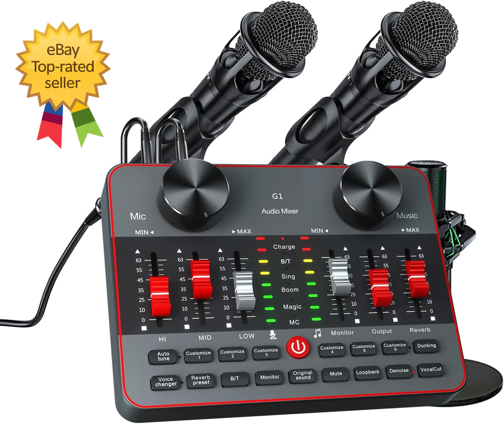 Podcast Equipment Bundle for 2 Mic Tiktok Video Content Creator Kit  Audio Inter