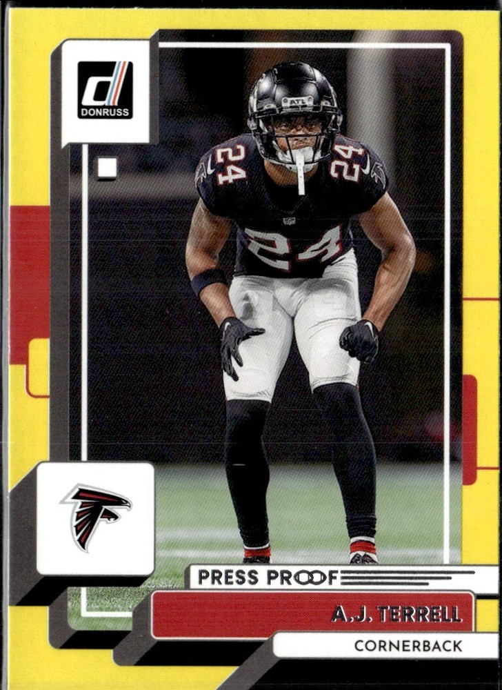 2022 Donruss A.J. Terrell Atlanta Falcons Press Proof #232 Insert Card