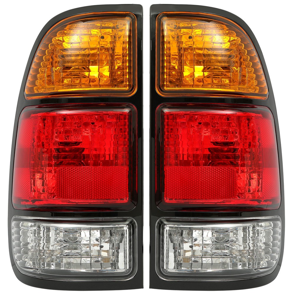 Pair LH RH Tail Lights Brake Lamps with Bulbs for Toyota Tundra 2000-2006 Pickup