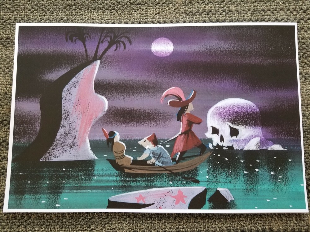 Mary Blair Peter Pan Captain Hook Skull Island 11x17 Concept Art Poster