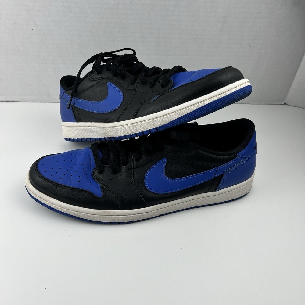 Size 13.5-Air Jordan 1 Retro OG Low Royal (705329-004, 2015) Pre-owned, No Box
