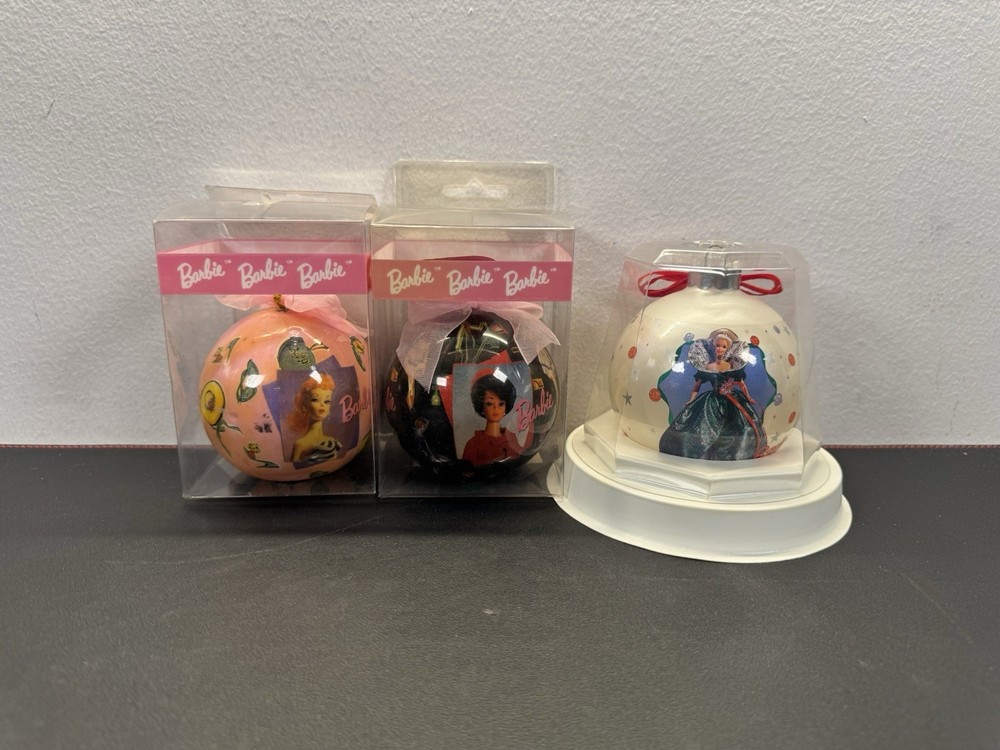 1995 JCPenney Holiday Christmas Barbie Hallmark Ornament Set of 3