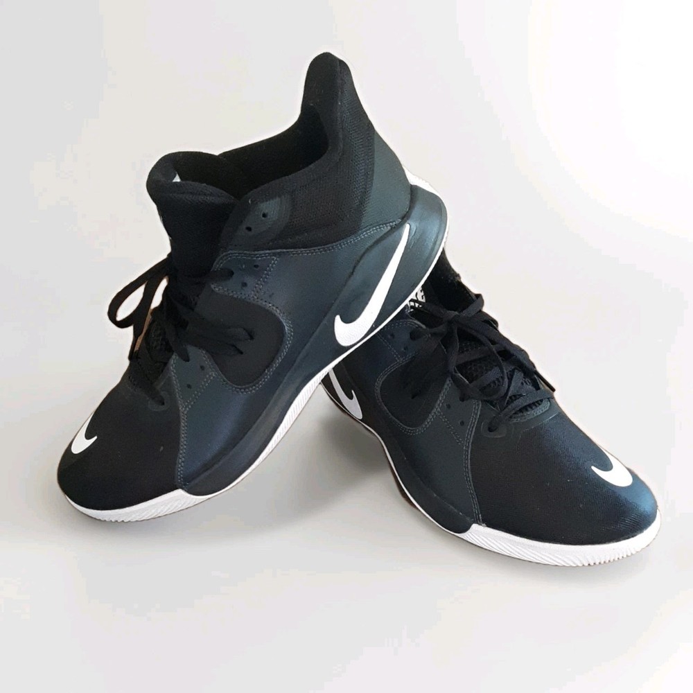 Nike Fly By Mid Basketball Shoes Size 12 Mens Black White Lace Up CD0189-001