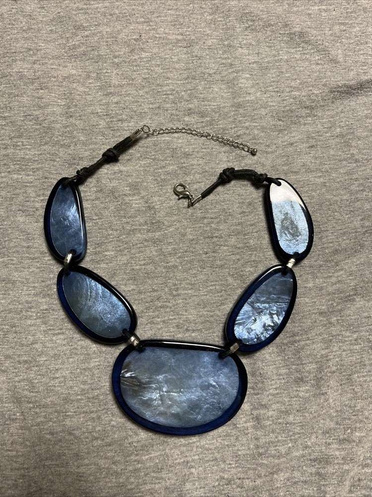 Style & Co Chunky Resin Necklace Blue Statement Necklace NWT