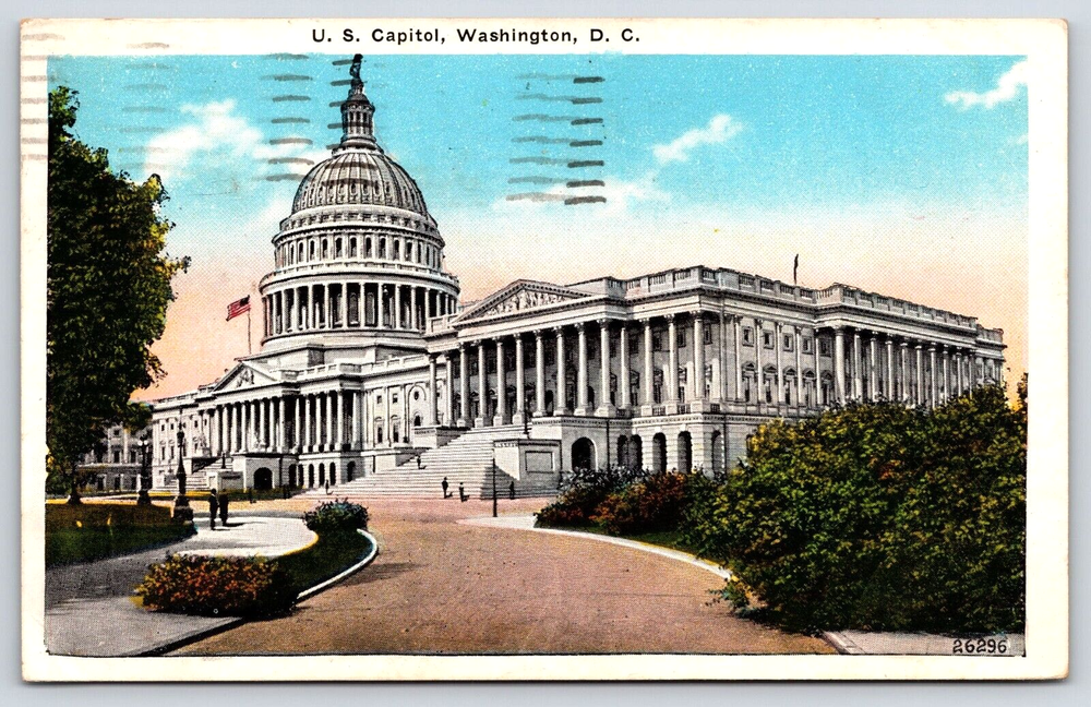VINTAGE OLD ANTIQUE POSTCARD UNITED STATES CAPITOL BUILDING WASHINGTON D.C. 1953