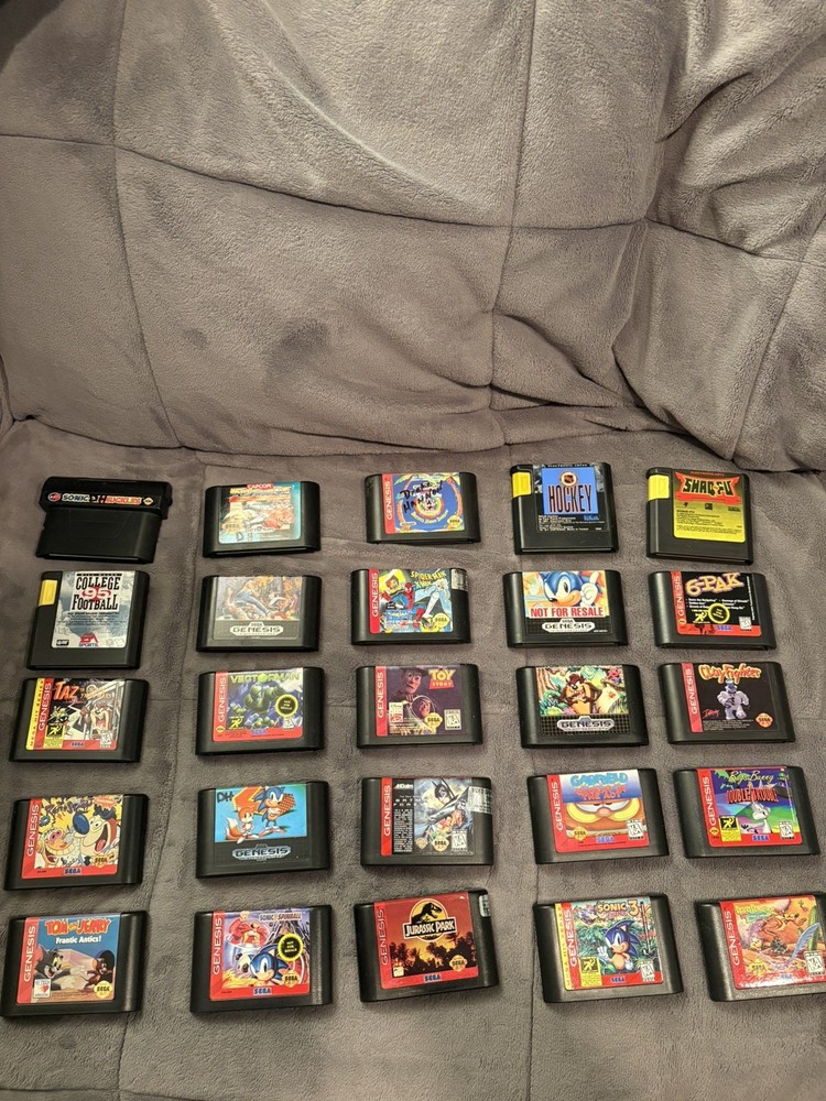 Sega Genesis Game Lot.  Authentic.  Cleaned and tested.  25 games.