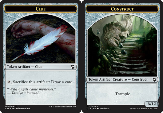 Clue Token // Construct Token (021) x4 - Commander 2018 - NM-Mint, English - Com