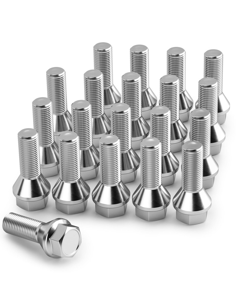KSP M12x1.25 Wheel Lug Bolts, 20PCS Extended OEM/Stock Wheel Studs for 2015-2...