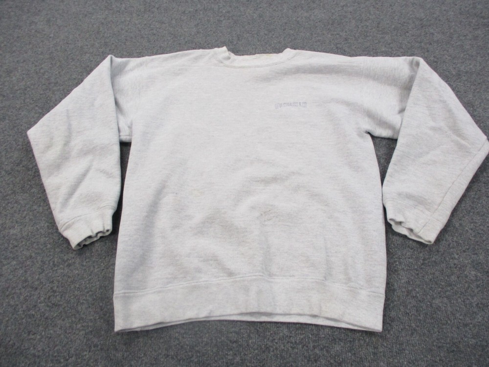 Vintage Levi Sweatshirt Adult S Gray Heavy Pullover USA Made Workwear Mens