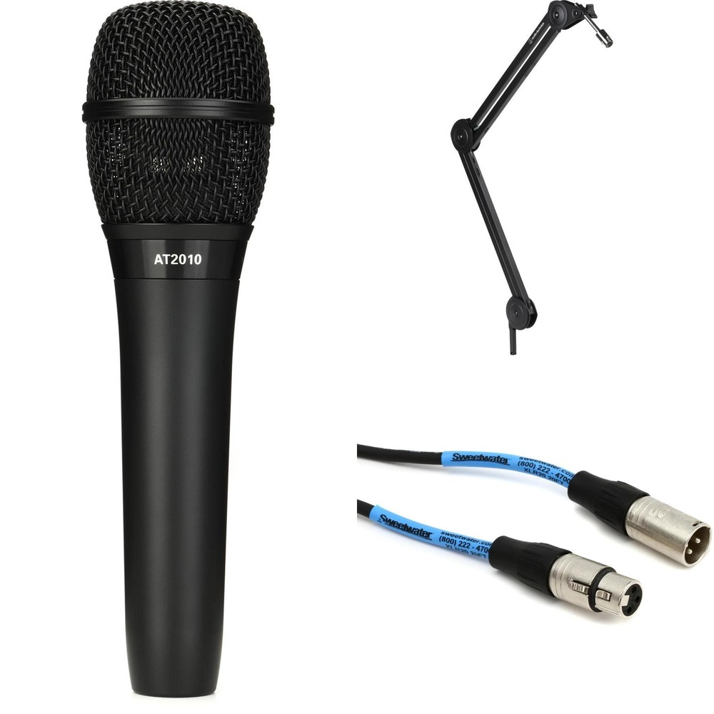 Audio-Technica AT2010 Cardioid Condenser Handheld Vocal Microphone and Broadcast