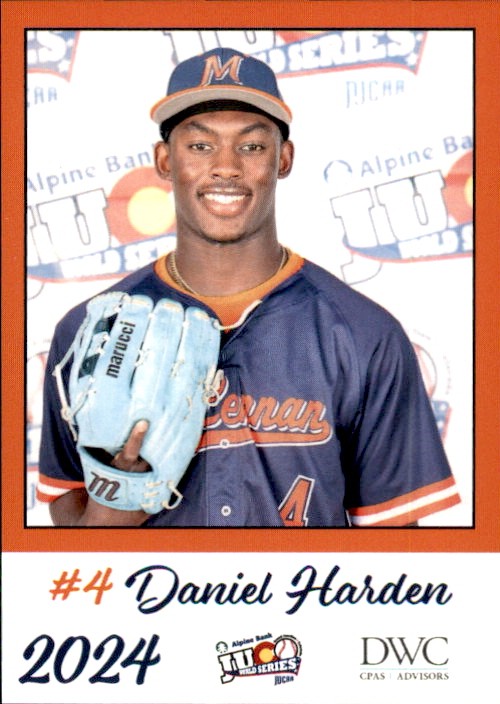 2024 McLennan Highlanders Juco Cards #15 Daniel Harden from Prairieville LA