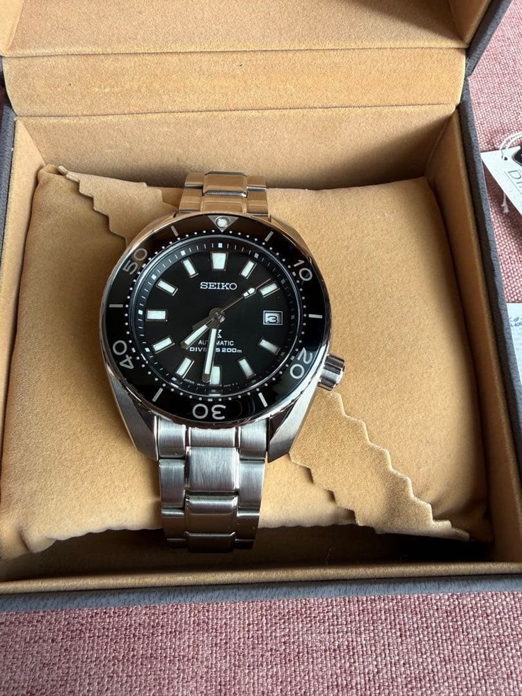 Seiko Prospex SBDC027 50th Anniversary Diver Watch 44mm Automatic Silver Black