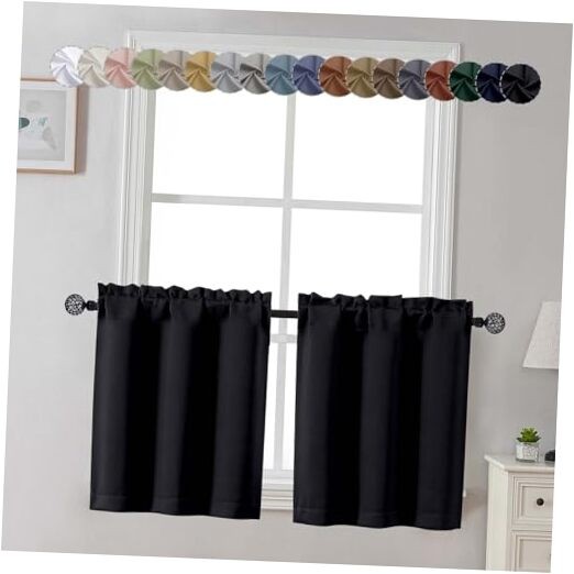 24 Inch Long Tier Curtains for Small Window, 30