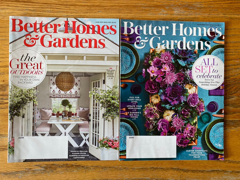 Better Homes & Gardens Magazine 2 issues June & November 2021