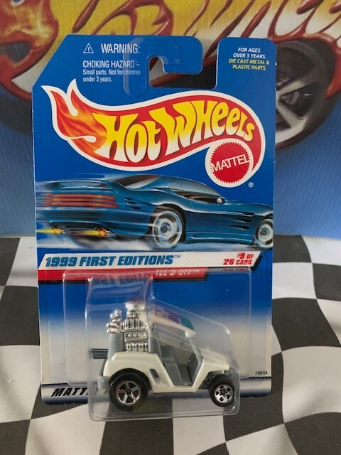 Hot Wheels 1999 First Editions FE 9/26 683 Tee'd Off Golf Cart White Gray