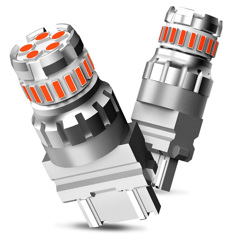 AUXITO 3157 Red LED Strobe Flash Brake Tail Stop Light Bulb
