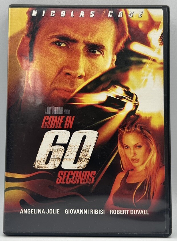 Gone In 60 Seconds DVD Nicholas Cage Angelina Jolie Free Shipping 2000