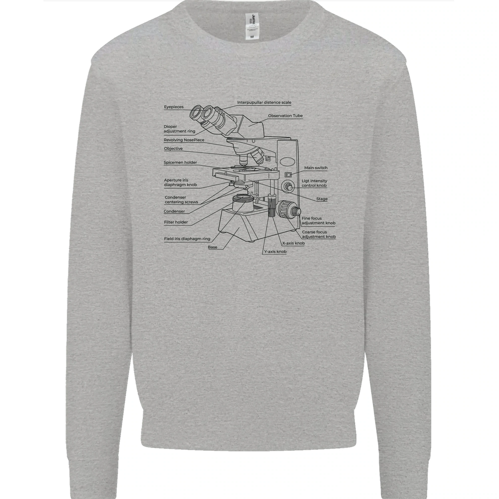 Biology Science Microscope Design Men’s Sweatshirt Jumper