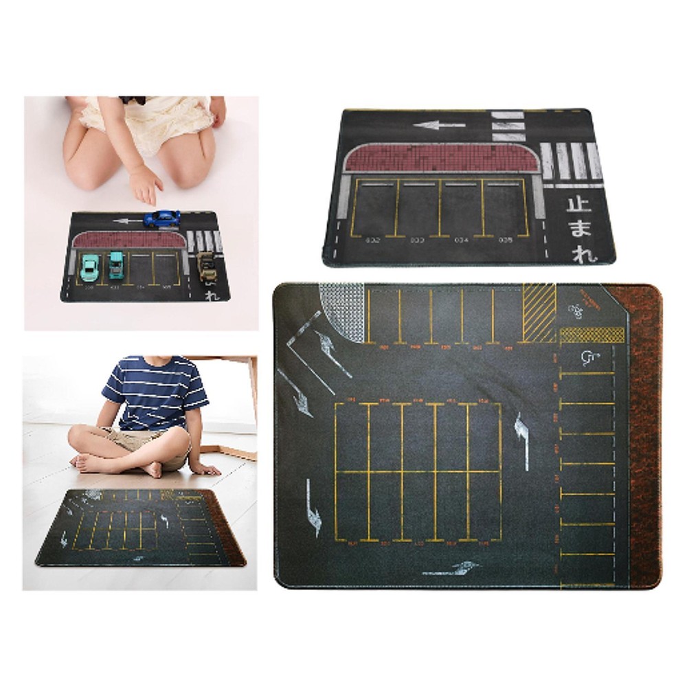 1/64 Mini Car Garage with Parking Lot Scene Display  