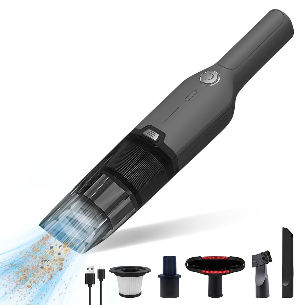 Car Vacuum Portable Cordless, Handheld Vacuum Cordless with 13000Pa Suction &...