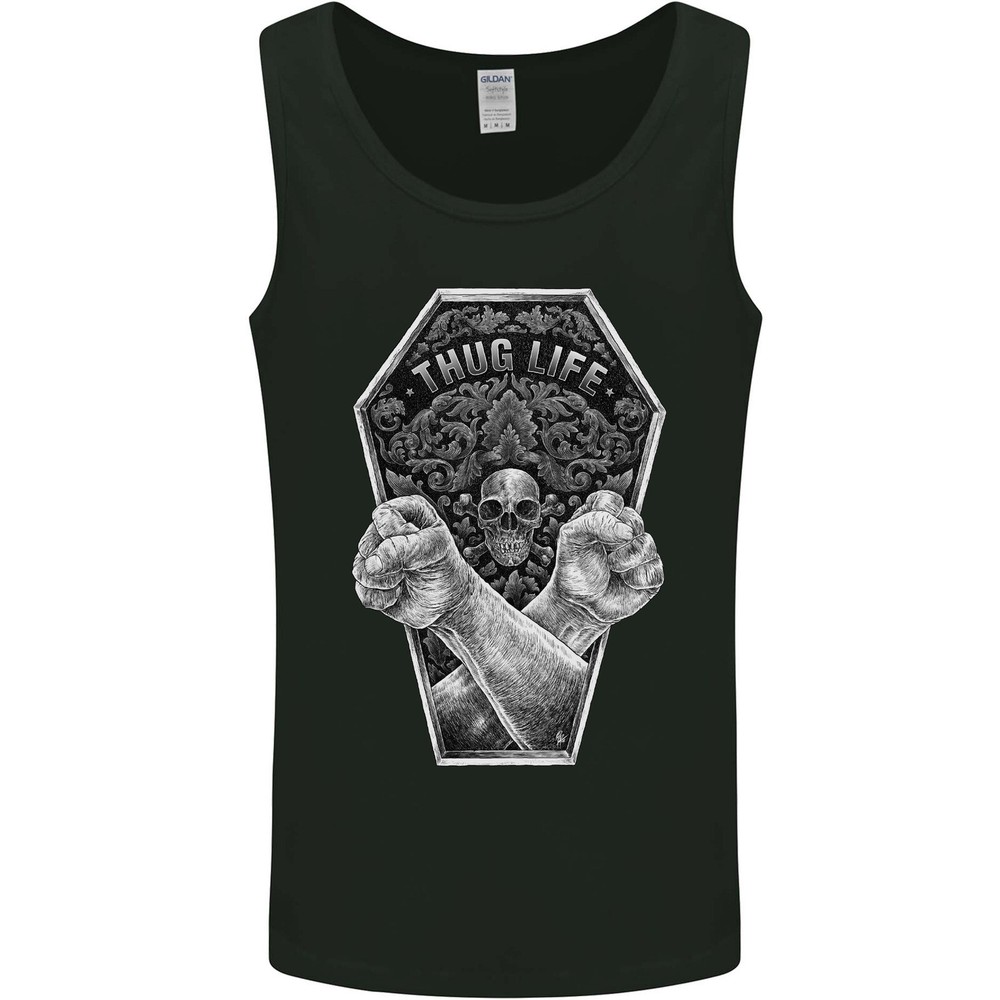 Thug Life Skulls Mens Vest Tank Top