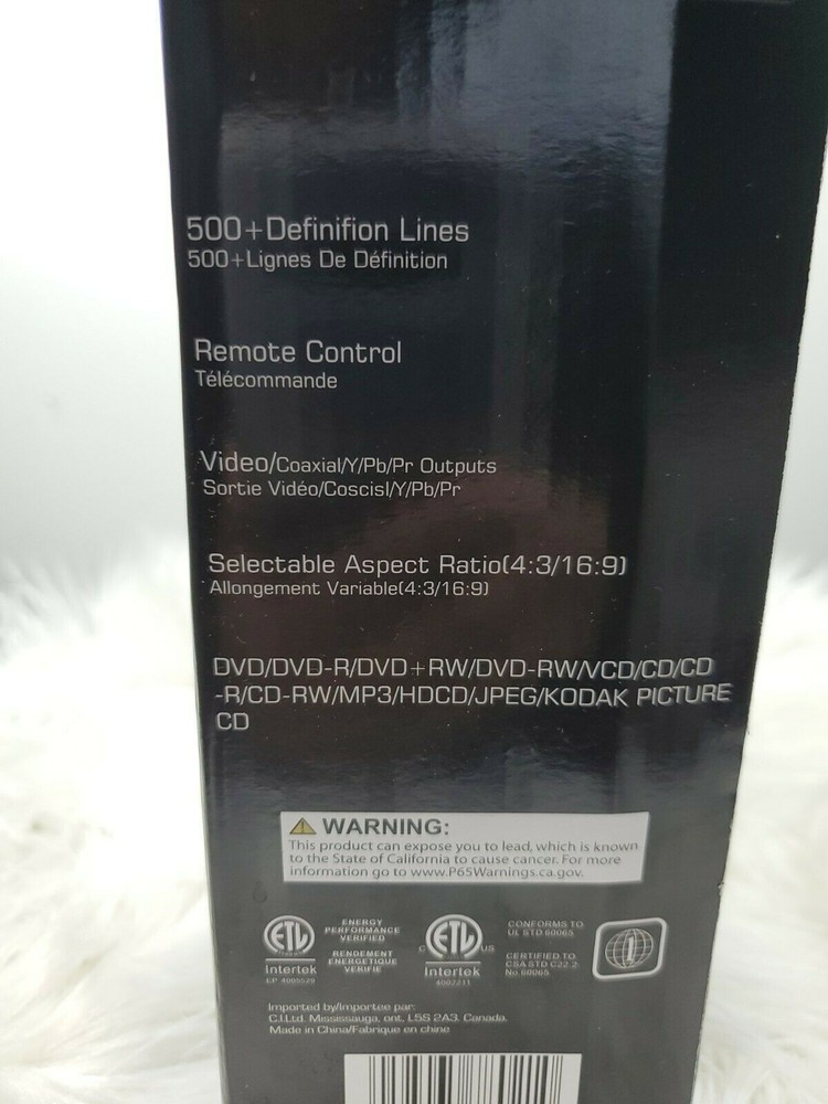 SYLVANIA Black Compact DVD Player SDVD1041C with Remote