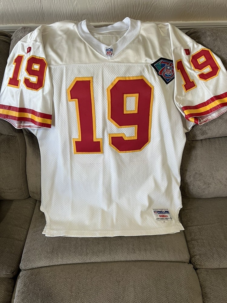 Joe Montana Authentic Kansas City Chiefs Wilson Jersey 48 XL 75 Year Patch