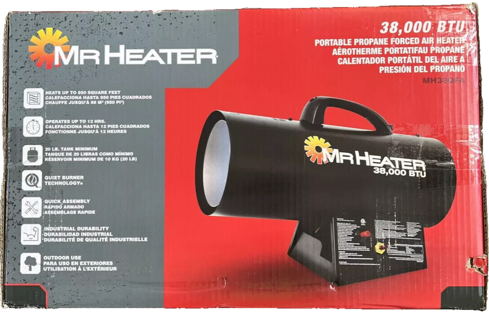 Mr Heater 38000 Btu Quiet Burner Technology Forced Air Propane Heater