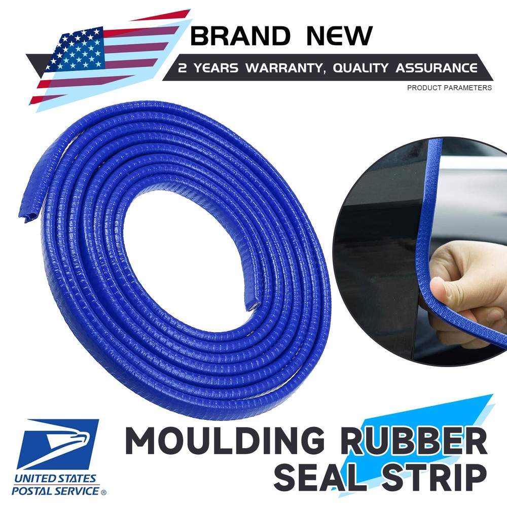 709 in.Car Door Edge Trim Lock Guard Moulding Rubber Seal Strip Protector Blue