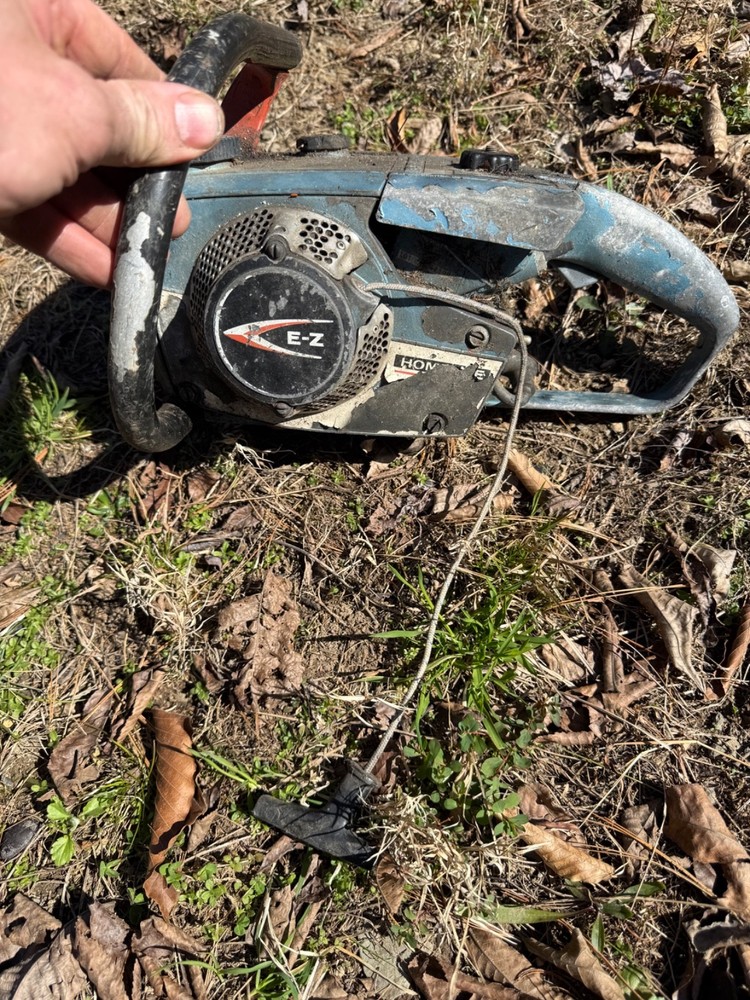 Blue Homelite ez chainsaw,Homelite blue ez vintage chainsaw parts