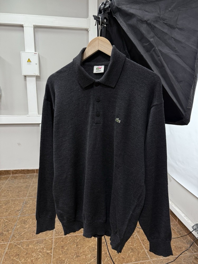 🇫🇷 Vintage 90s Lacoste Wool Sweater Made in France Y2K Retro Size XL