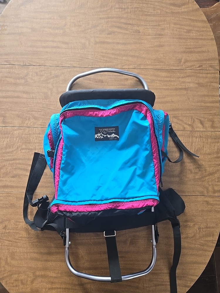 Vintage JanSport External Aluminum Frame Hiking Camping Backpack Made In USA