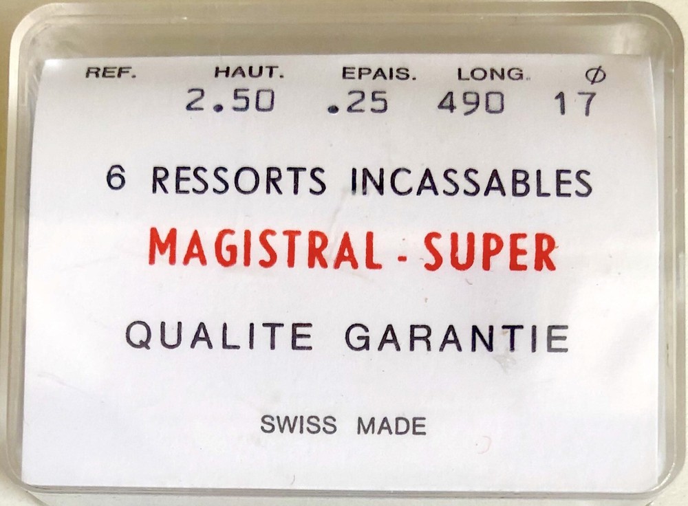 1X Mainspring 2.5x0.25mm Ø17 Watch Spring 490/25-25 C49 for Precision Timepieces  