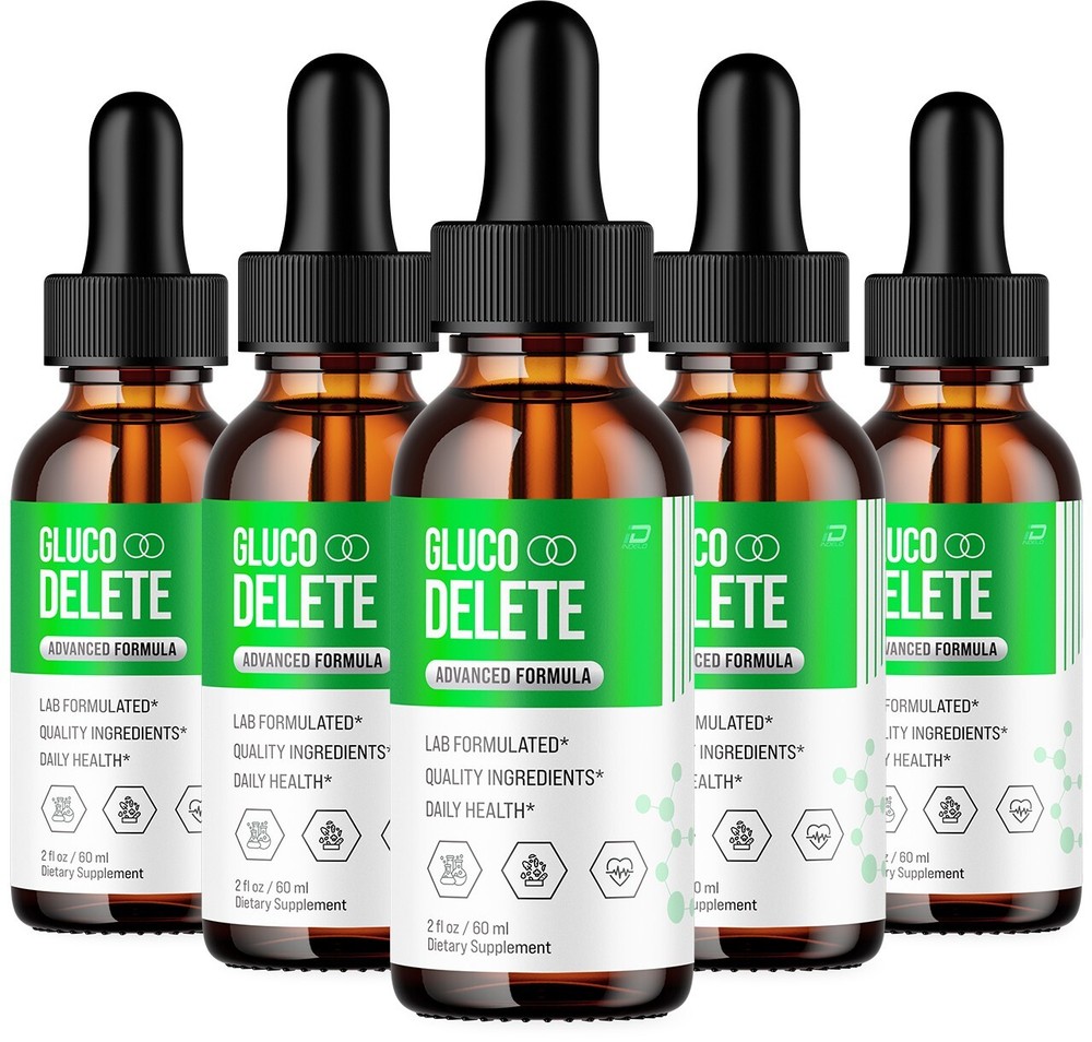 (5 Pack) GlucoDelete Extra Strength All Natural Organic Blood Sugar Support