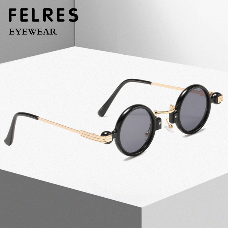 Retro Metal Round Sunglasses for Men Women UV400 Outdoor Driving Shades
