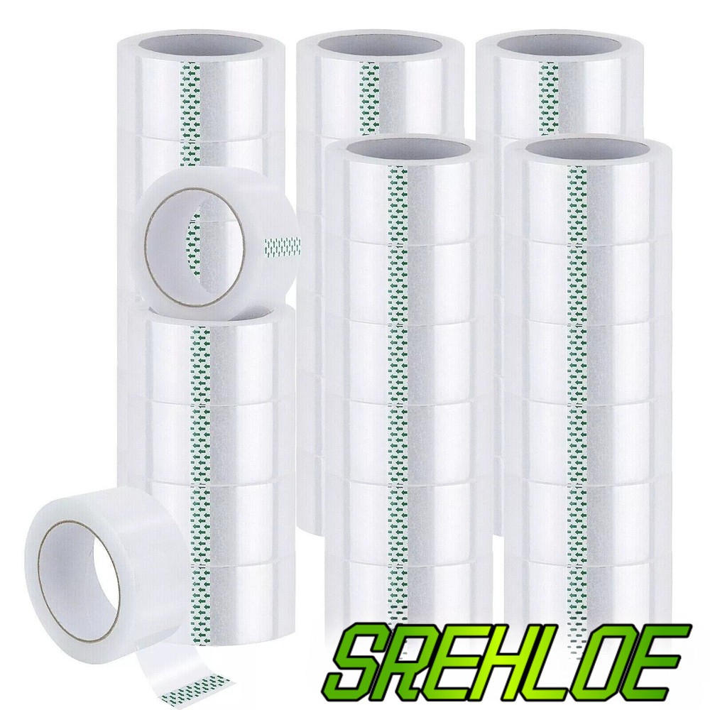 Up To 72 Rolls Clear Box Packing Tape Sealing Shipping  - 2mil 2